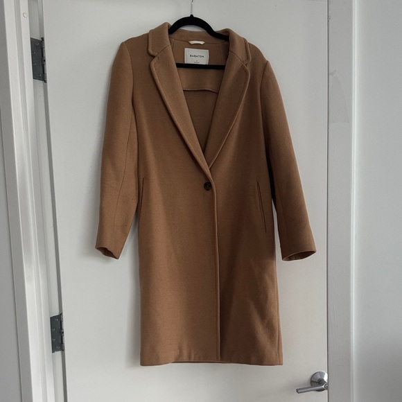 Aritzia Jackets & Blazers - Aritzia Camel Wool Coat Women Size Small